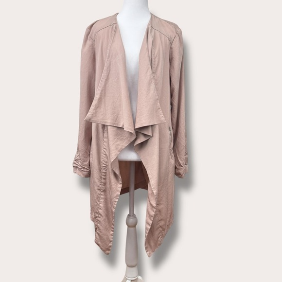 Eliane Rose Womens Open Front Jacket Blush Pink Lagom Lightweight Neutral - Picture 3 of 14